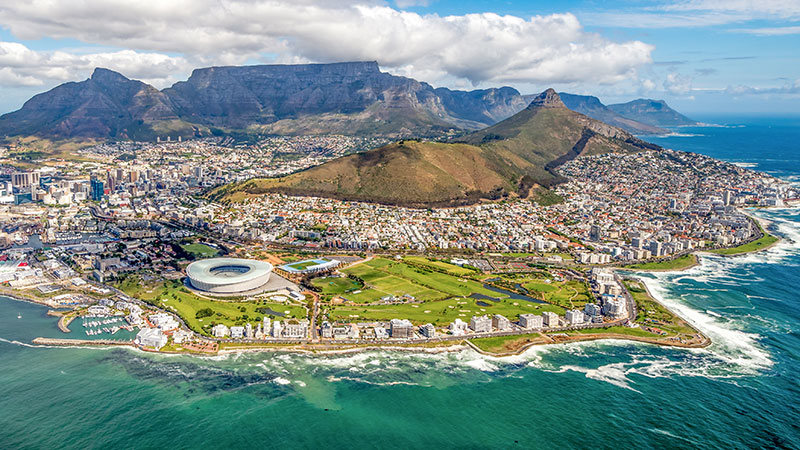 Vakre Cape Town med Table Mountain i bakgrunnen