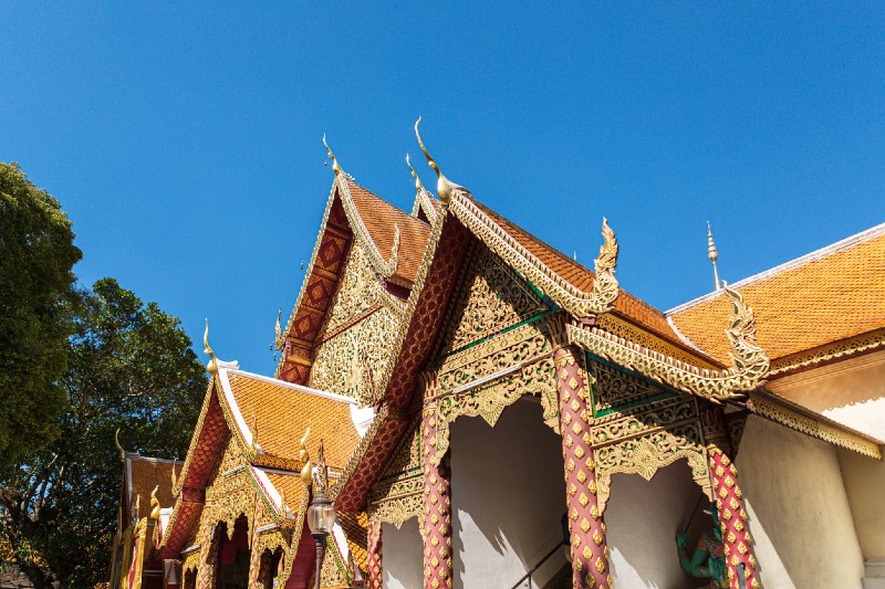 Et tempel med nydelige utskj�ringer