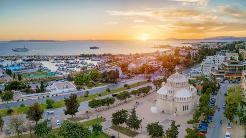 Glyfada Glyfada i solnedgang