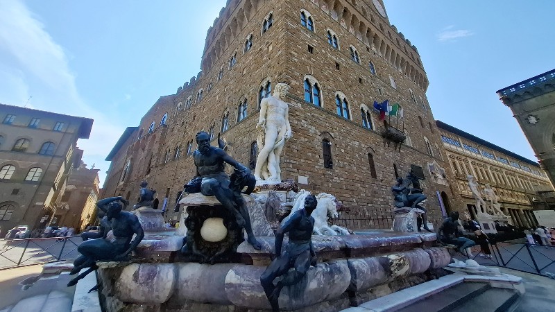 Firenze Fontene med statuer i Firenze