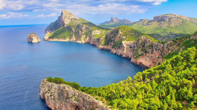 Cap Formentor Bratte klipper ved Cap Formentor