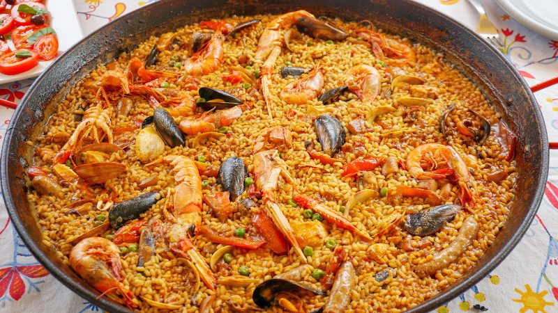 Paella Fristende sjømatpaella