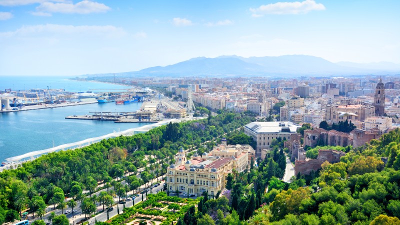 Oversiktsbilde over Malaga